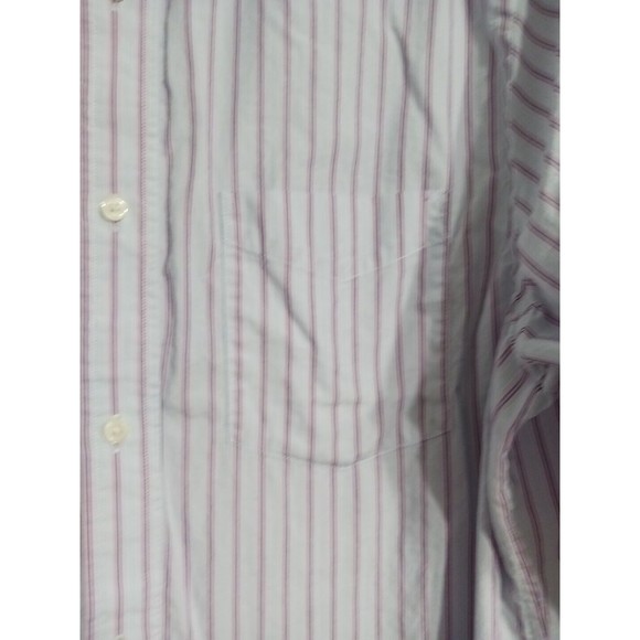 Men's Banana Republic Striped Button Down Dress Shirt Size Large 16-16 1/2 Class - Picture 3 of 7